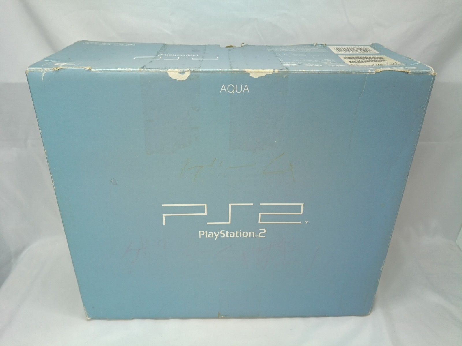 PS2 Aqua Blue Console controller Boxed set Playstation2 NTSC-J Japan Tested