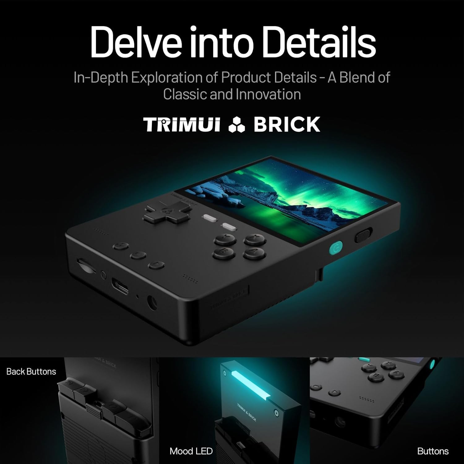 Trimui Brick Linux Handheld 3.2 1024×768 64GB Black