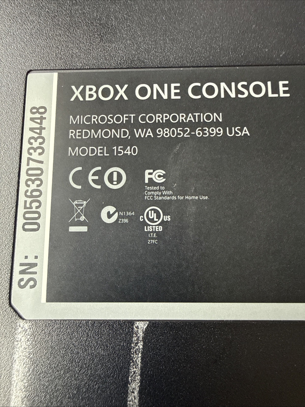 Microsoft Xbox One Black + Controller*New York Yankees Skin And Controller*PARTS