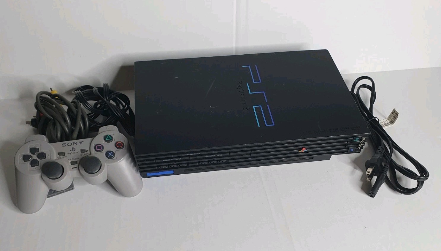 Playstation 2 Fat Console PS2 With 1 Controller Power Cord AV cables Tested