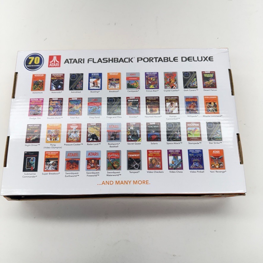 Atari Flashback Portable Black Handheld Console 70 Built in Games New W/Stand