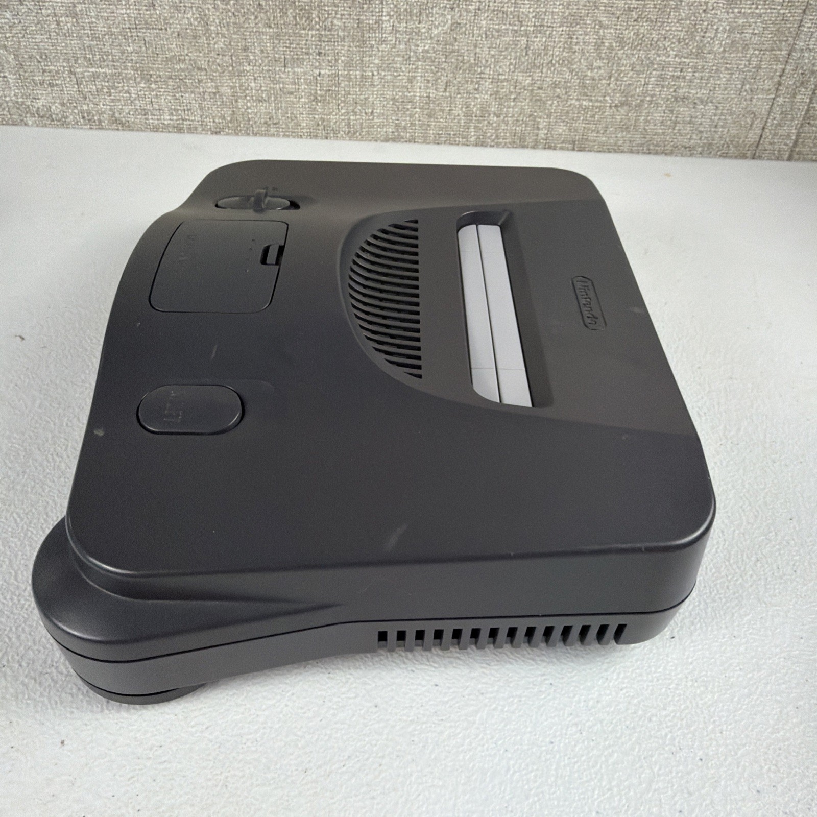 Nintendo 64 Console ONLY – NUS-001 (USA) – Charcoal Tested Working W/ Jumper Pak