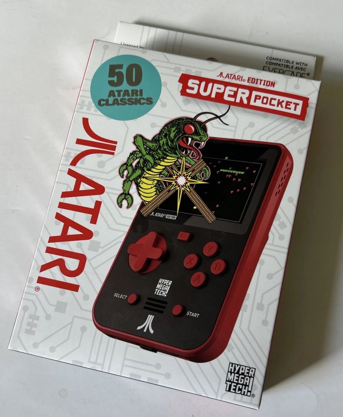 ATARI LE Super Pocket HYPER MEGA TECH-50 classic game-Recharge Battery-USB-C-NEW