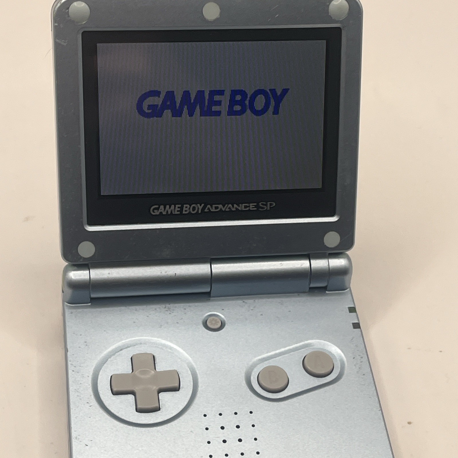 Authentic Nintendo OEM Game Boy Advance SP GBA SP – Pearl Blue AGS-001 + Charger