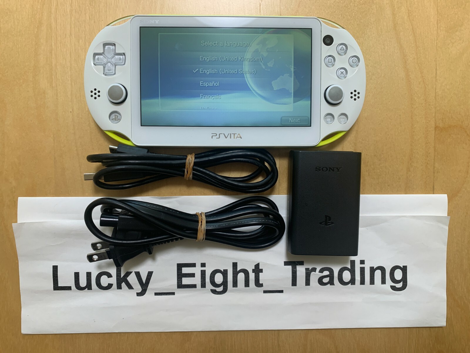 PS Vita Lime Green White PCH 2000 ZA13 Console Charger PSV Slim [CC]