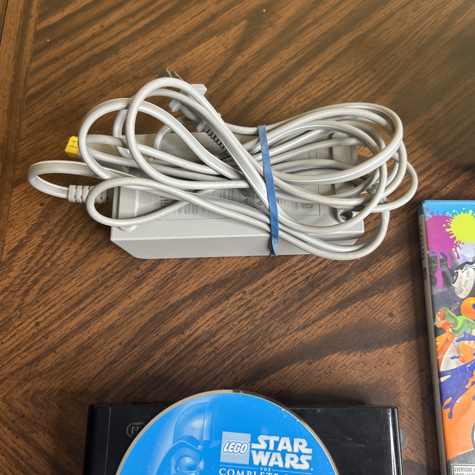 Wii U Console Gamepad Black Complete Set All Cords Games & Charging Cable & Dock