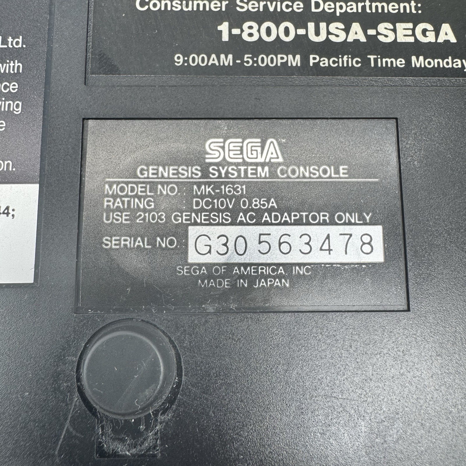 SEGA Genesis Bundle Box Console 16-Bit College Football II Game Tested MK-1631
