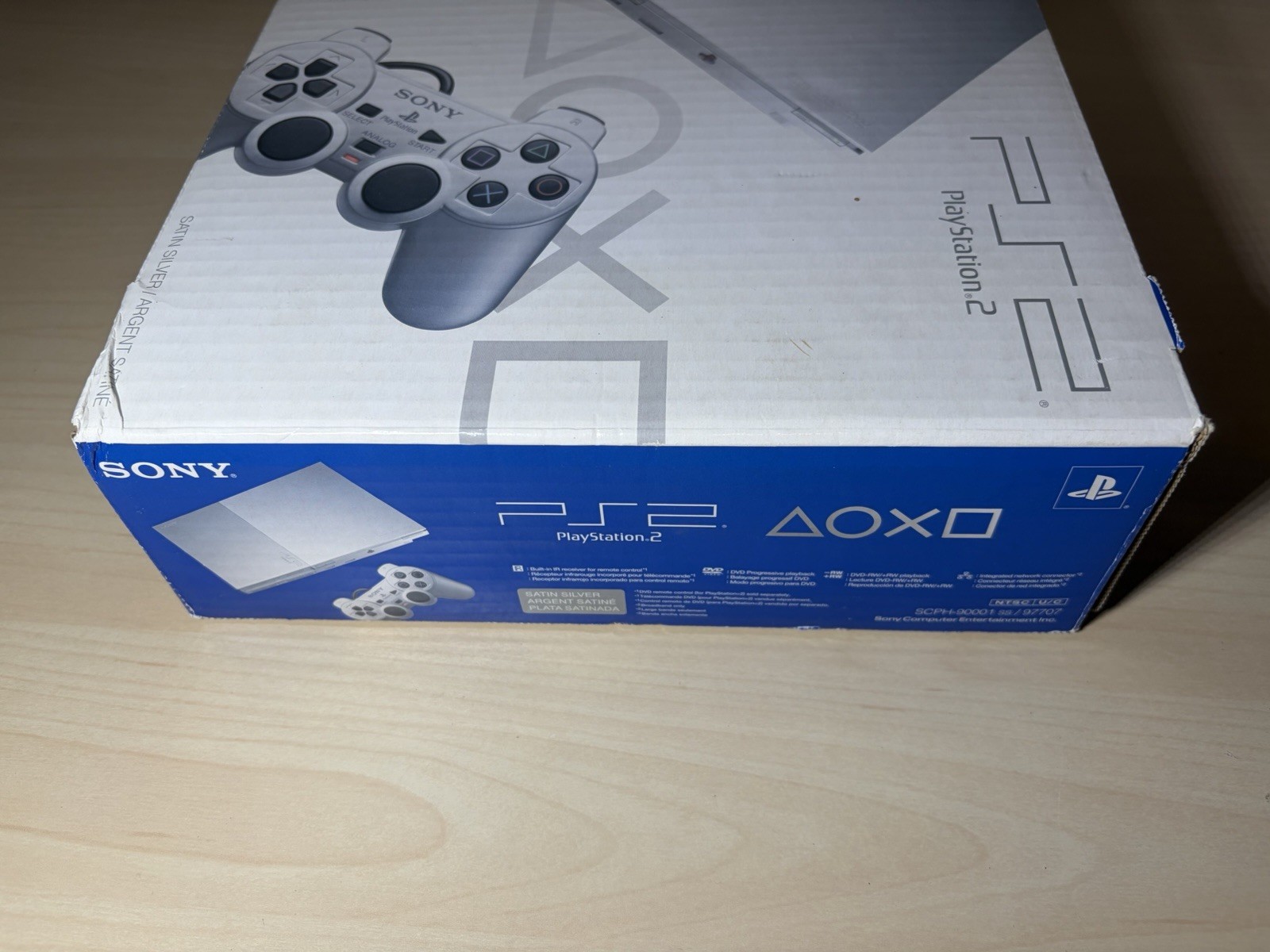 Sony PlayStation 2 PS2 Silver Slim Console In Box – SCPH-90001 – New Controller
