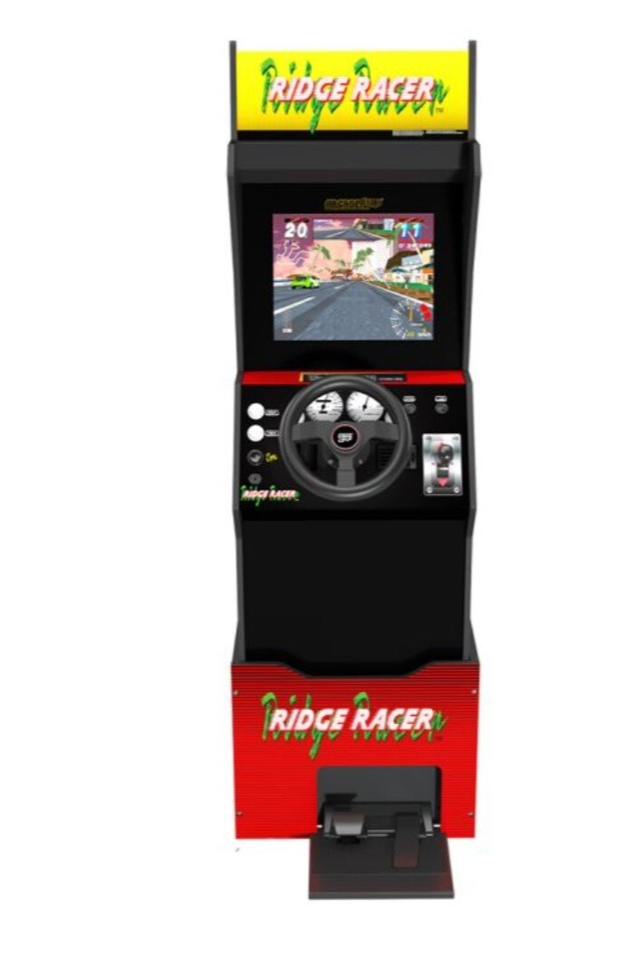 Arcade 1up Ridge Racer 5 in 1 Cabinet With Rumble steering Wheel & Lit Marquee