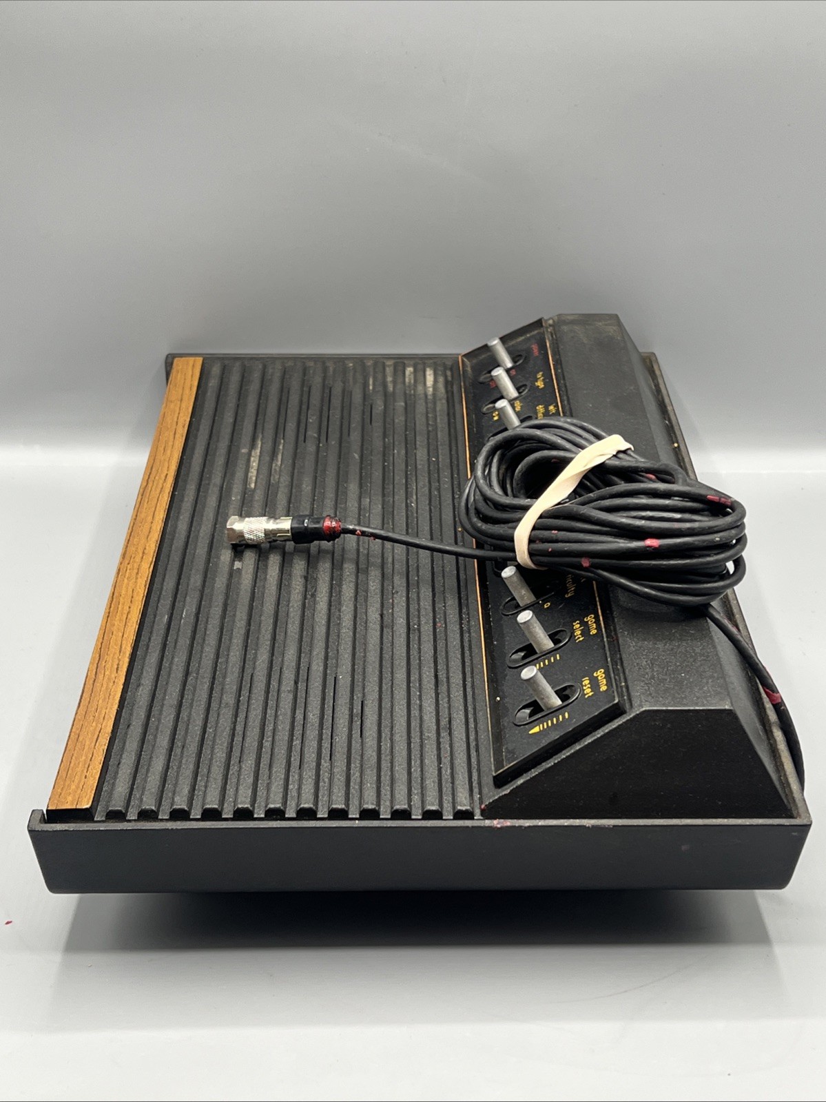 Atari 2600 Woodgrain Console System Bundle 10 Games Tested OEM Power Cords Lot B