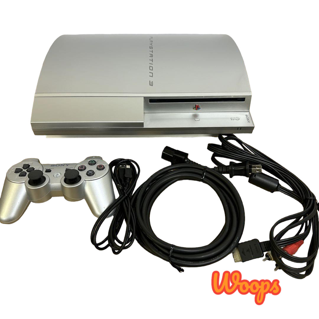 Sony Playstation 3 Silver Edition 80GB Video Game Console Tested Work