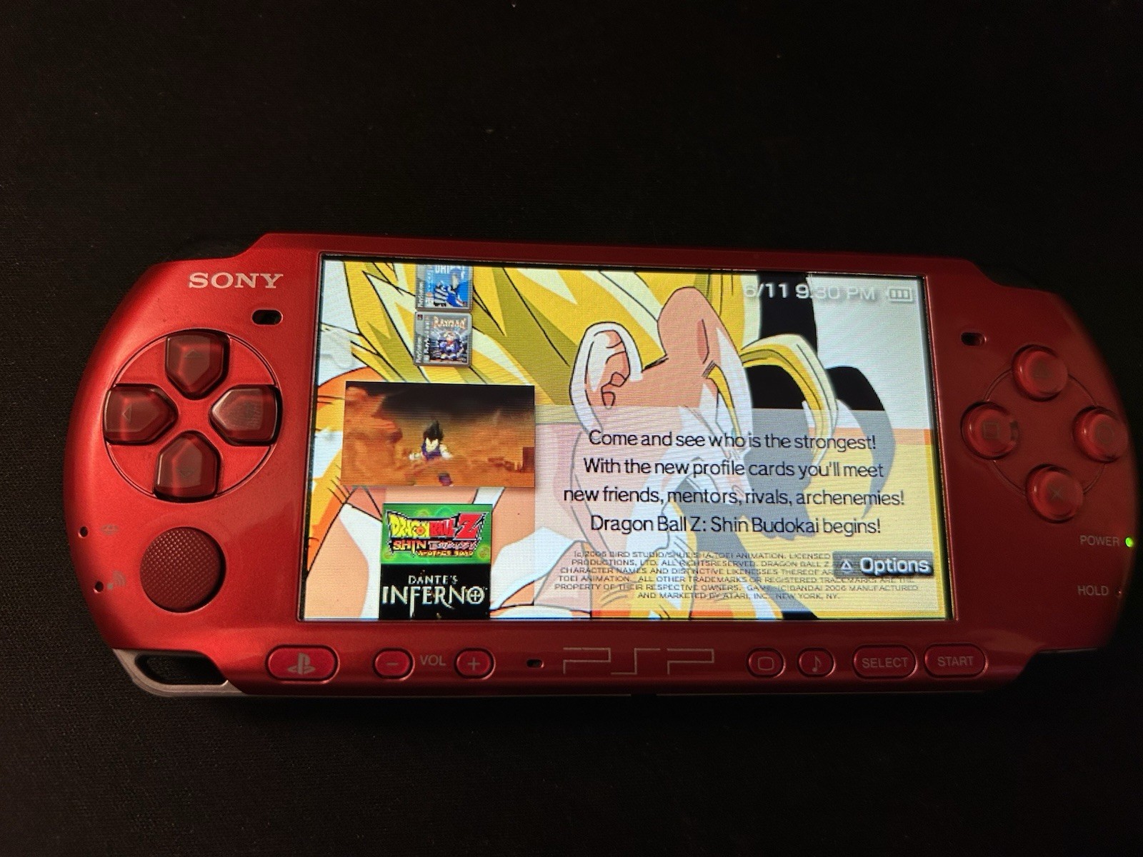 Sony PSP 3000 Red Handheld System Wi-Fi Region Free 480p (PSP-3000)