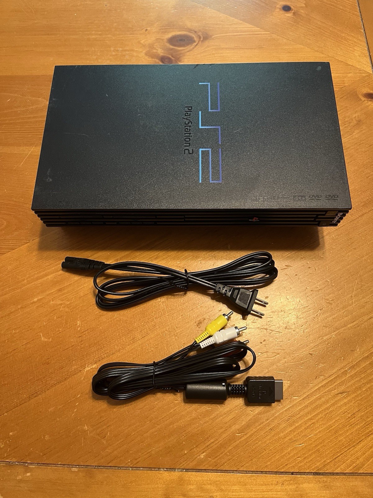 Sony PlayStation 2 Console SCPH-30001 Black With AV/Power Cables Tested Working