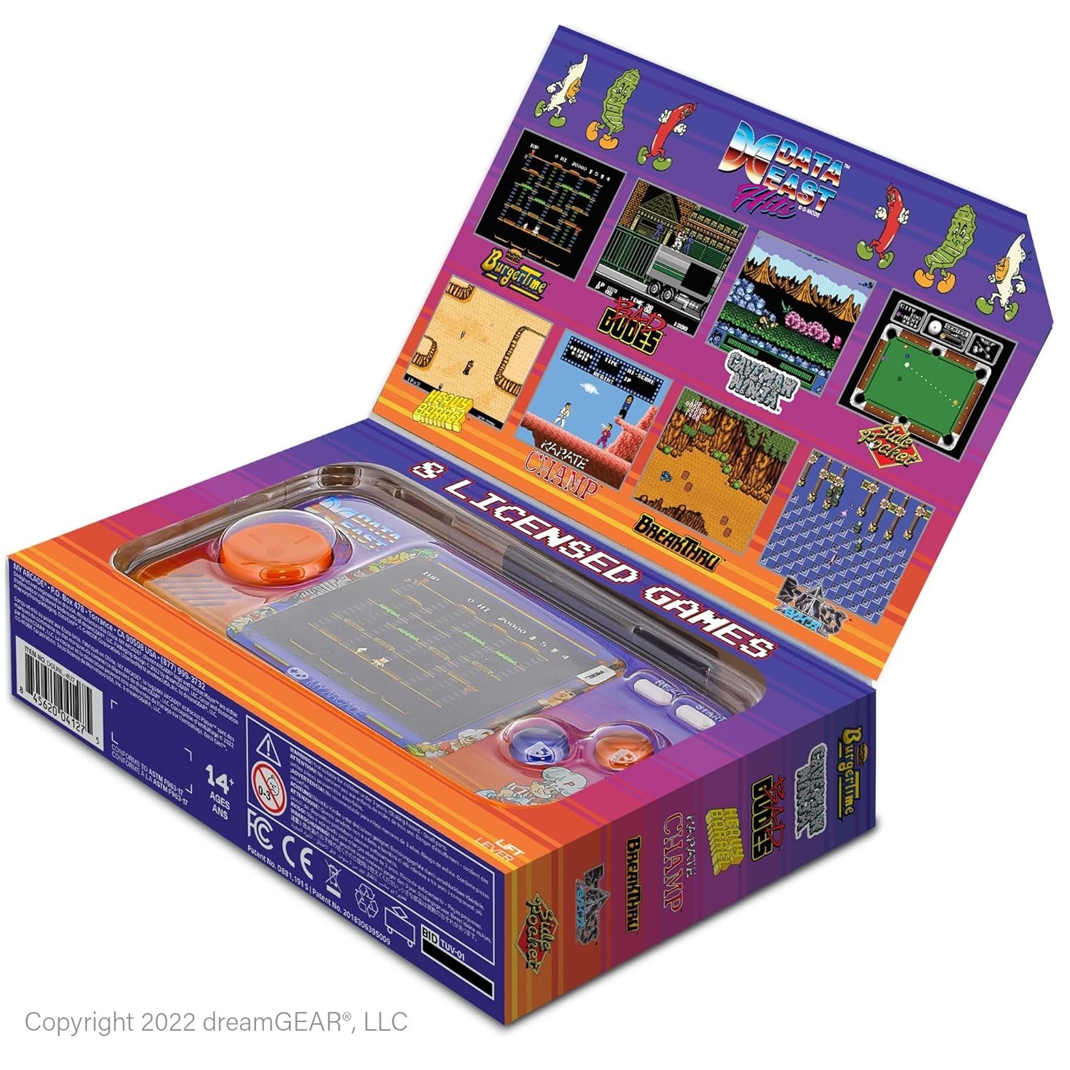 Data East Pocket Player: Portable Gaming System with 308 Preloaded Retro Game…