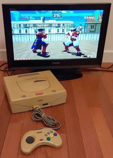Sega Saturn Console + 1 Game controller NTSC-J HST-3220 white Tested s1314M