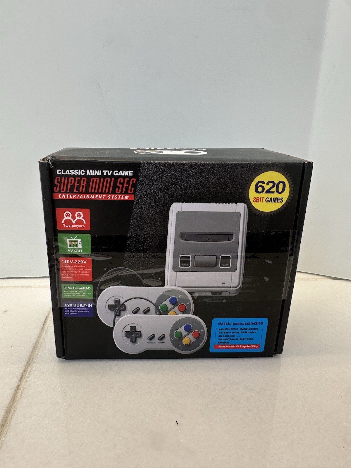 Super Mini SNES SN-02 retro NES HDMI TV game console w/ 620 classic 8-bit games