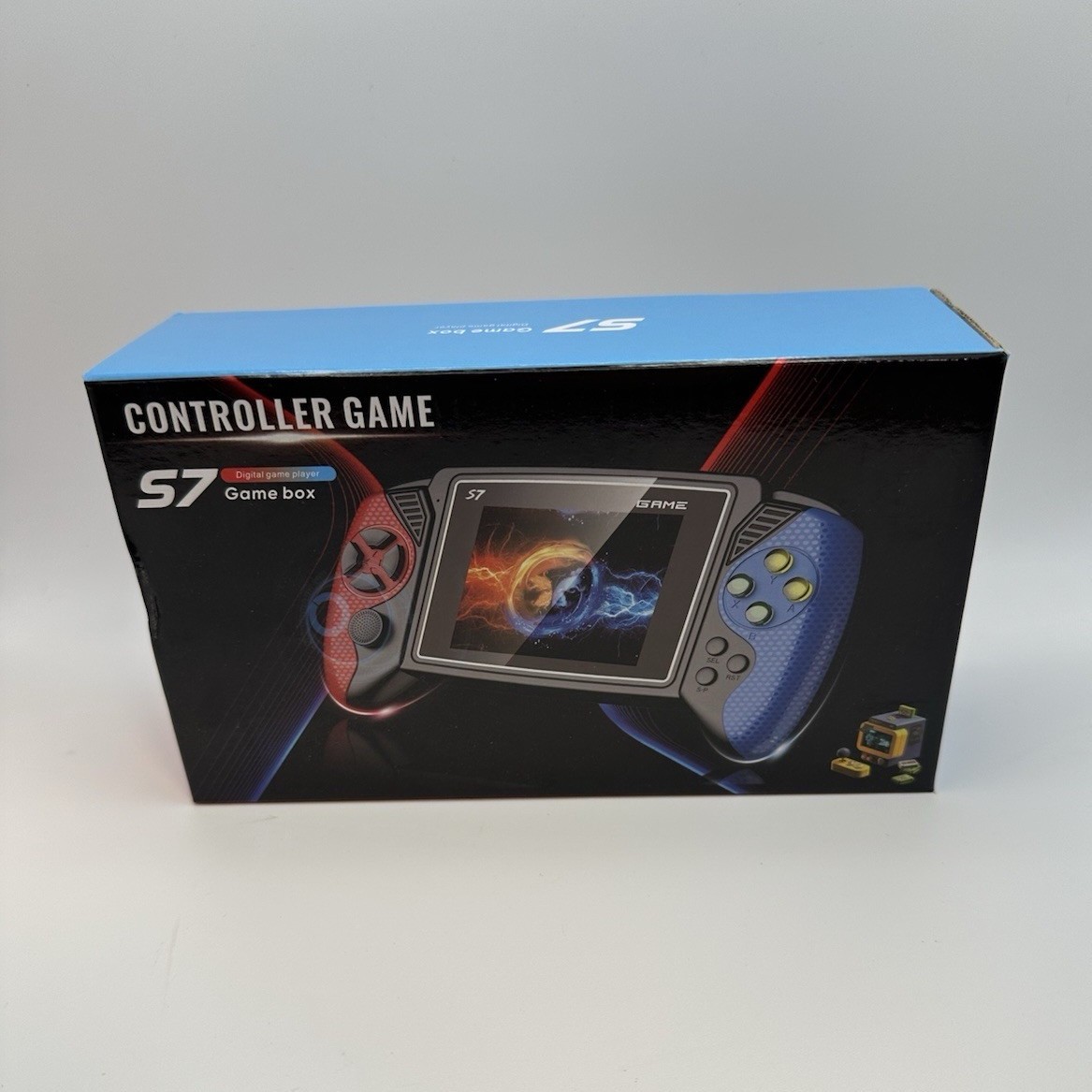 Game box S7 Handheld Game System, Digital Player, TV Output, Blue/Red/Black