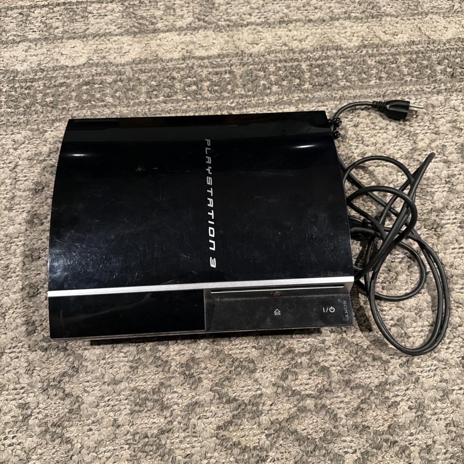 Sony PlayStation 3 Fat 80GB Black Console Gaming System with Power Cord CECHK01