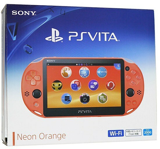 USED PS Playstation vita Wi-Fi model NEON ORANGE with all items ZA24 JAPAN