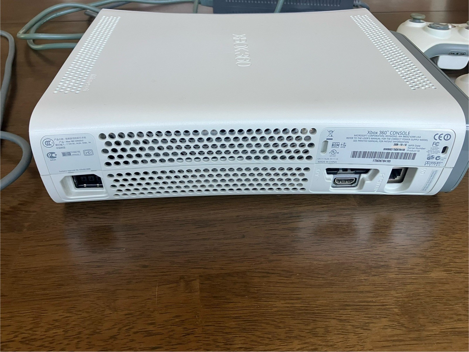 Microsoft Xbox 360 White Console With 14GB Storage Hard Drive – Tested Working