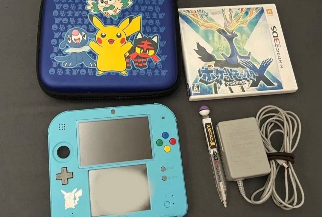 Excellent Nintendo 2DS Pokemon Sun Moon – Light Blue Tested Used