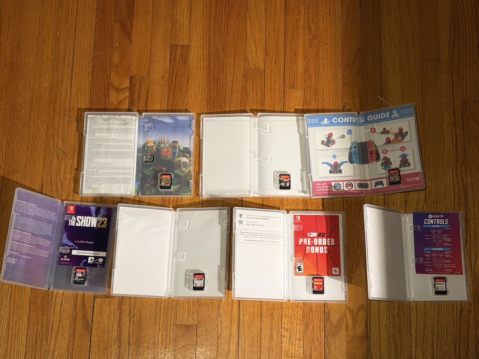 Nintendo Switch Handheld Console – Neon Blue/Red with 7 games read descr