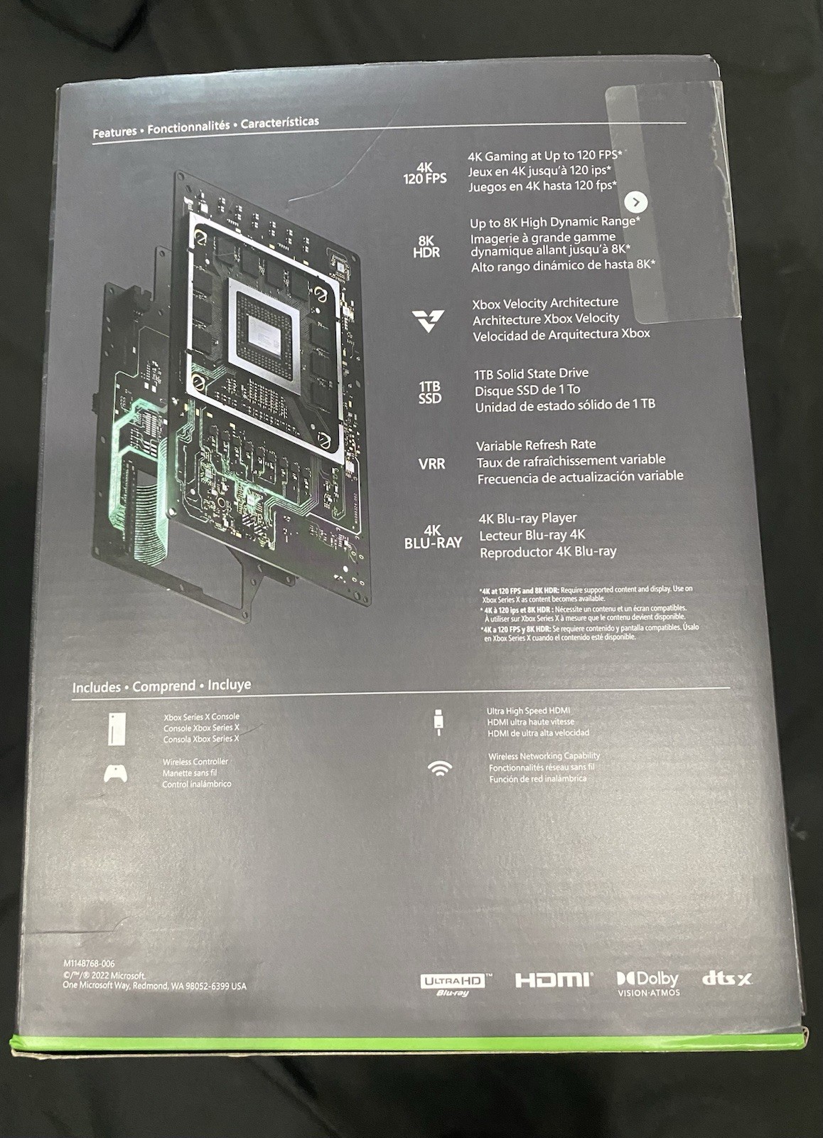 Microsoft Xbox Series X 1TB Black 4K UHD Console Wi-Fi 4K Blu-ray VRR