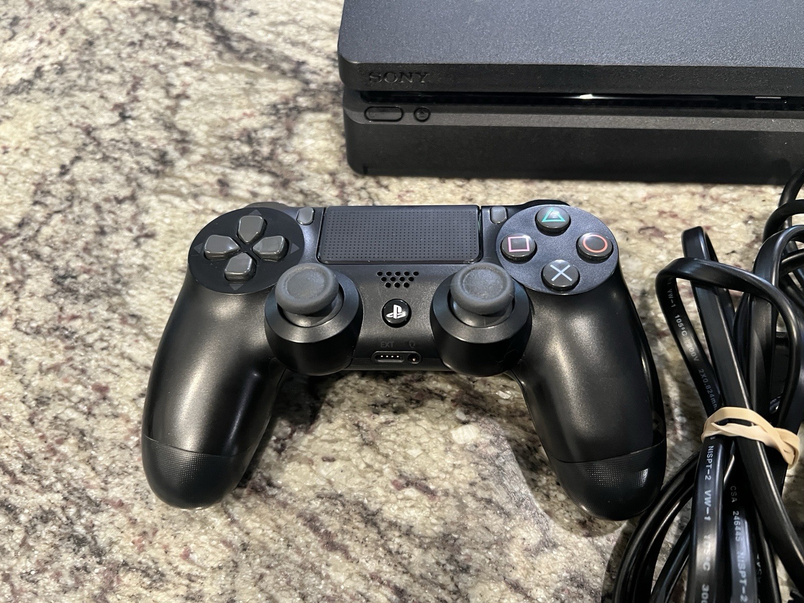 Sony PlayStation 4 Slim 500 GB PS4 Console Controller & Cords Tested Working