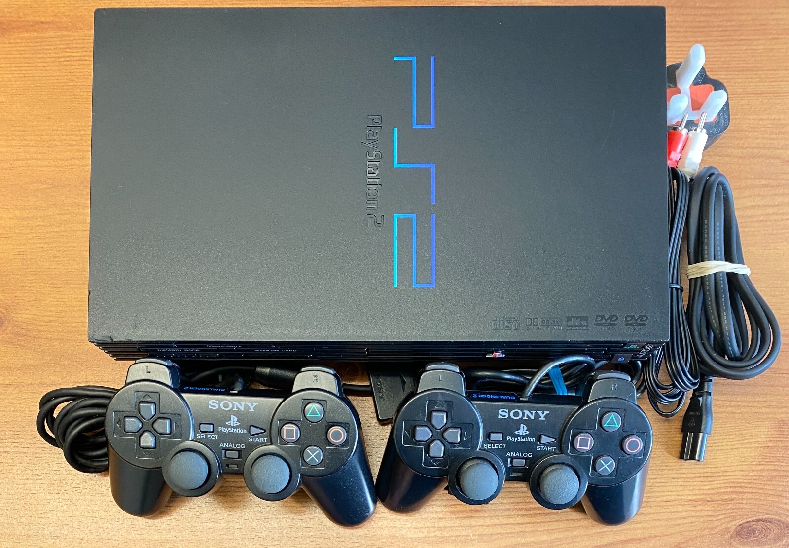 Sony PlayStation 2 PS2 Console Official Controllers Memory Card Power + AV Cable