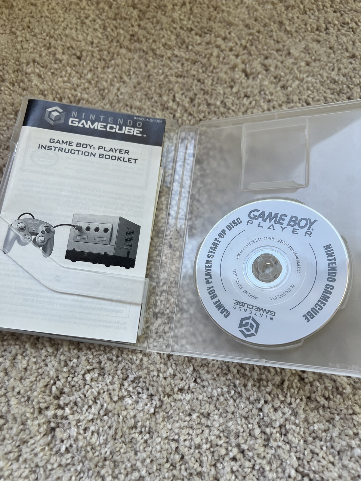 Nintendo GameCube Gameboy Player Start Up Disc With Case And Manual