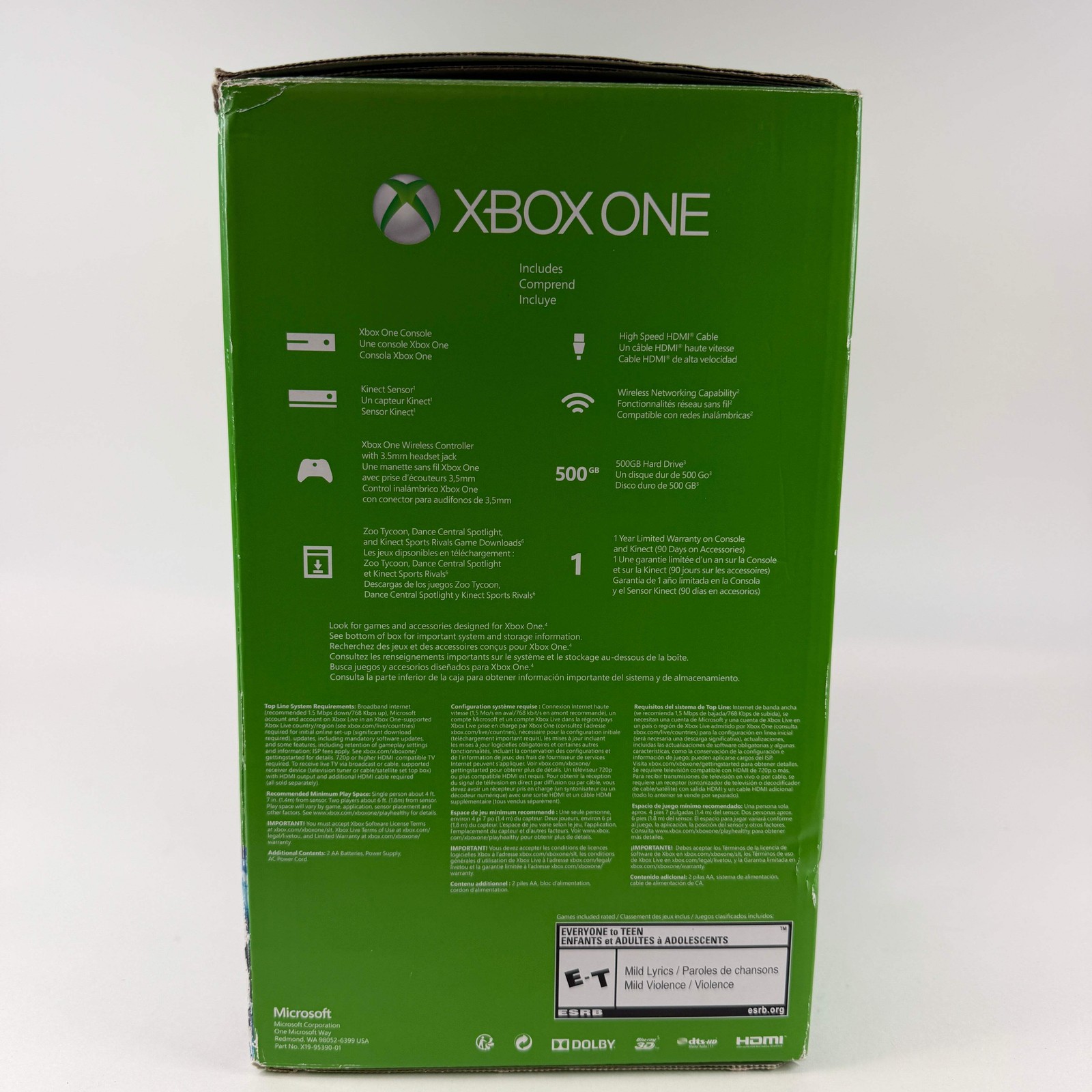 New Microsoft Xbox One 500GB Console Gaming System Black 1540