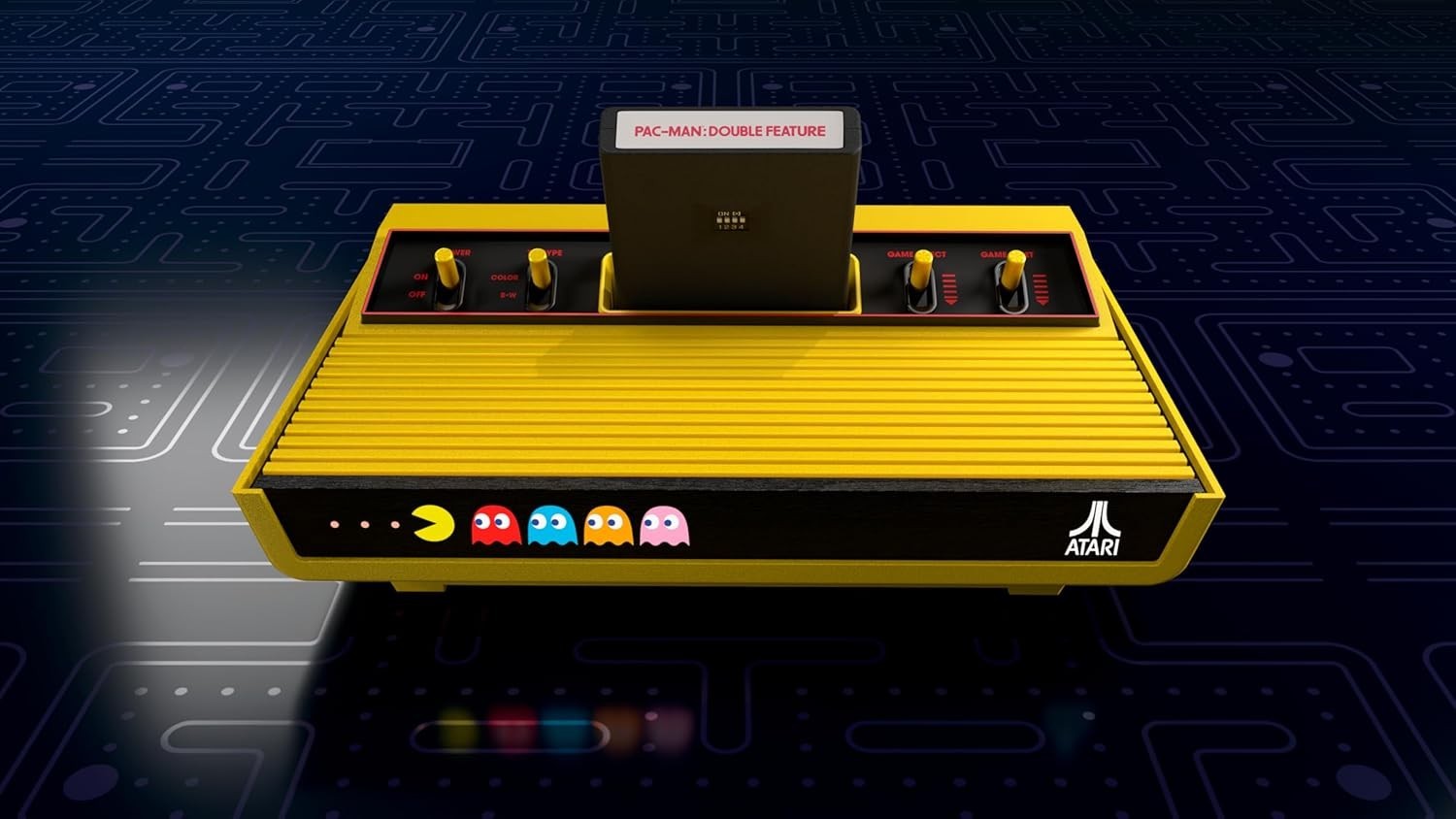 Atari 2600+ PAC-MAN Edition Console, Game & Wireless Joystick