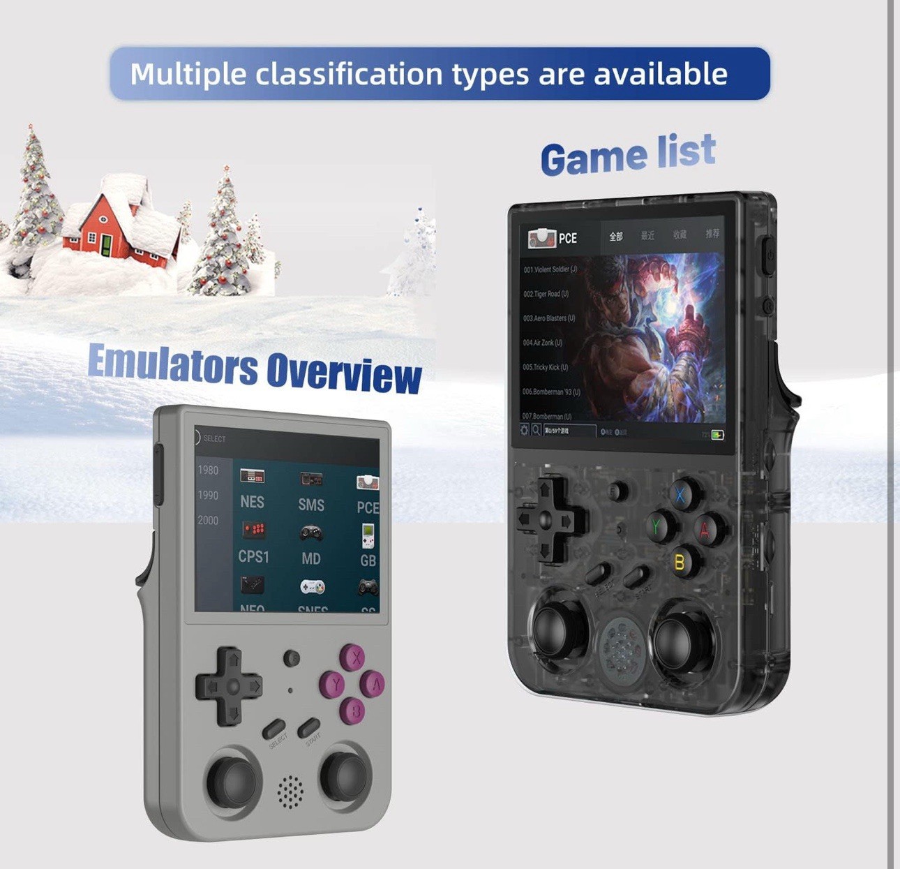 Portable RG353VS Retro Game Console with 3.5” IPS Display & 5G WiFi Support