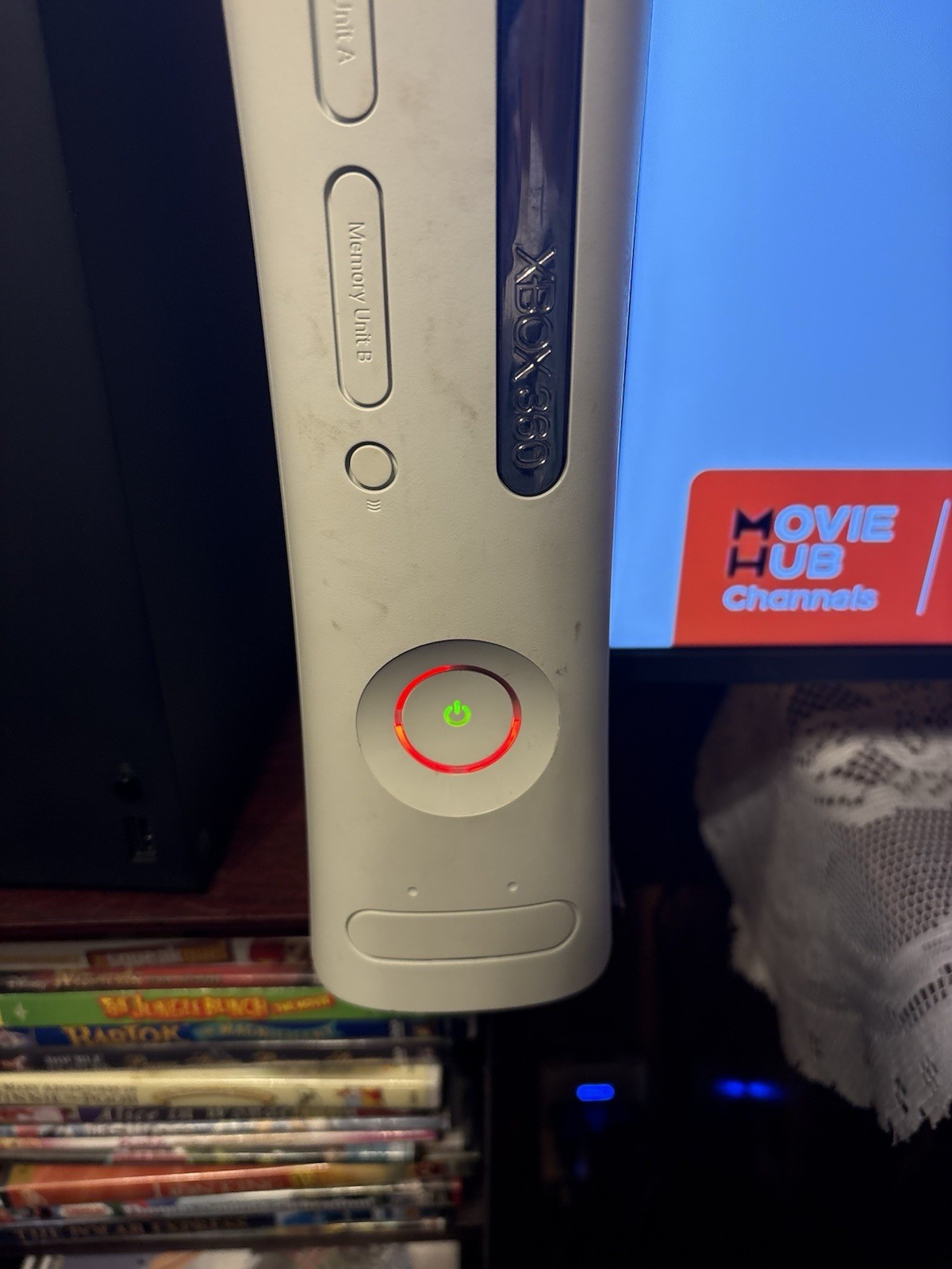 Microsoft Xbox 360 White Console FOR PARTS ONLY RED RING Comes With 2 Harddrives