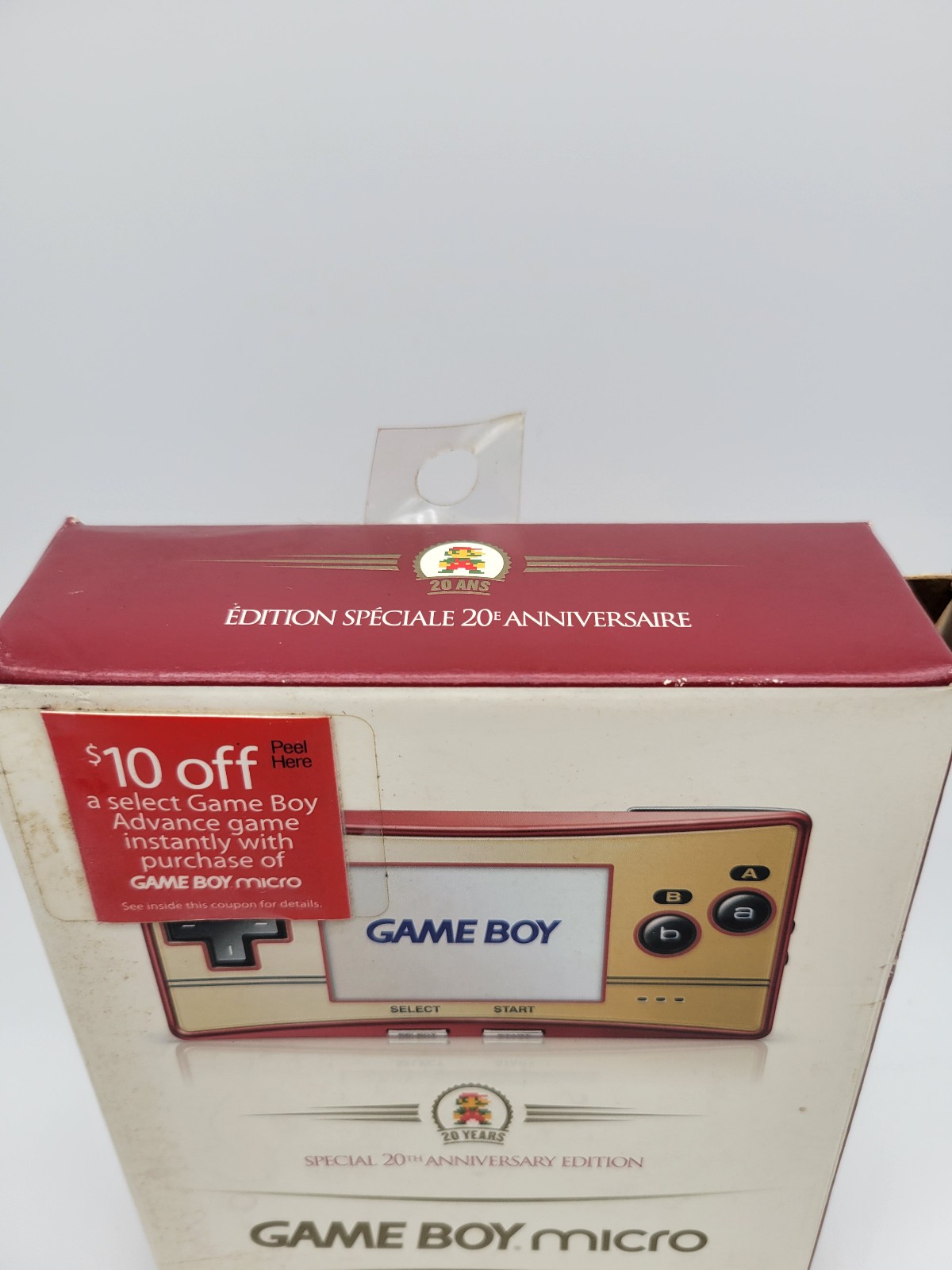 BOX ONLY Nintendo Game Boy Micro – 20th Anniversary Edition BOX ONLY