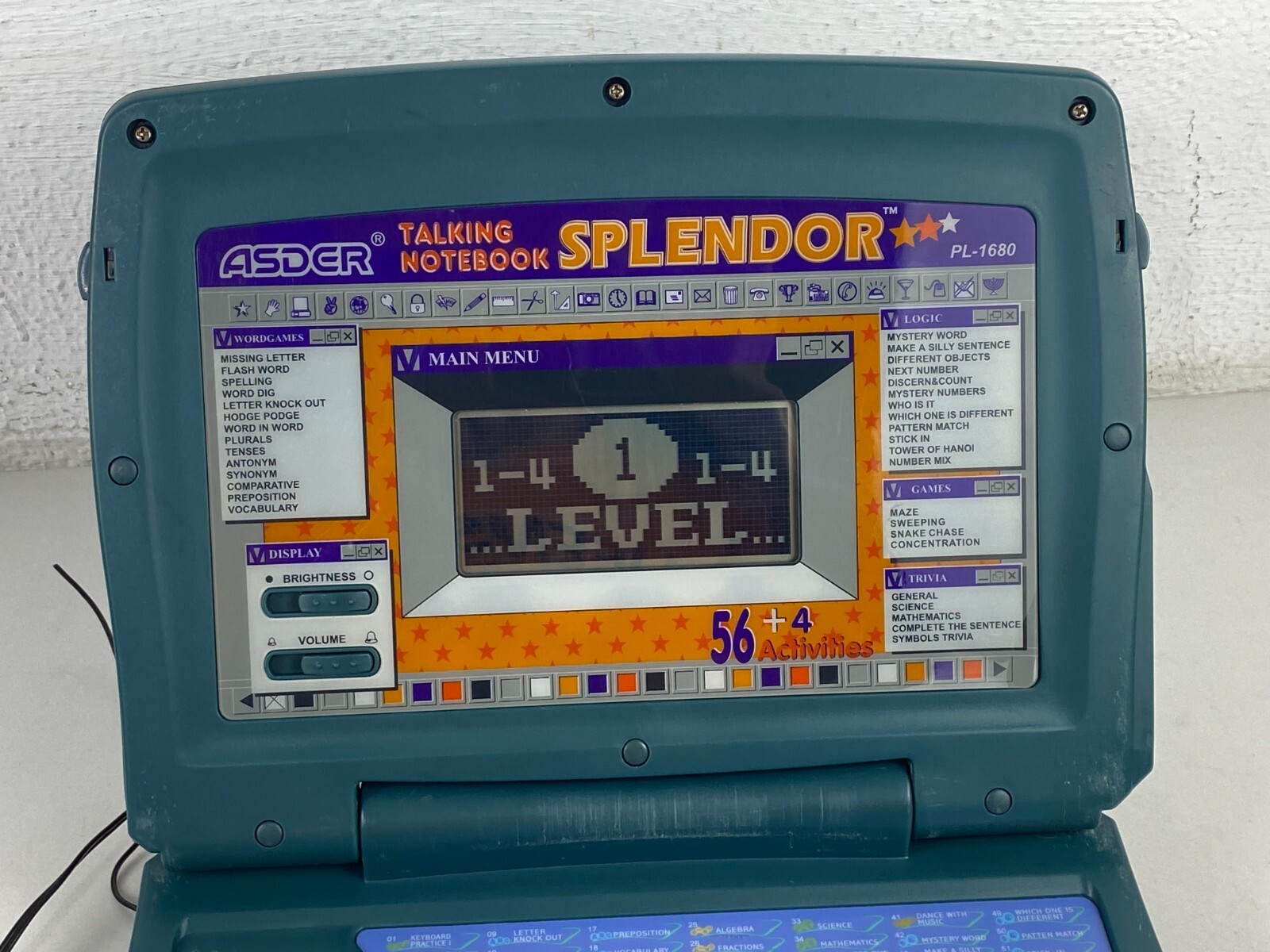 Vintage Asder Talking Notebook Splendor Education Learning Game