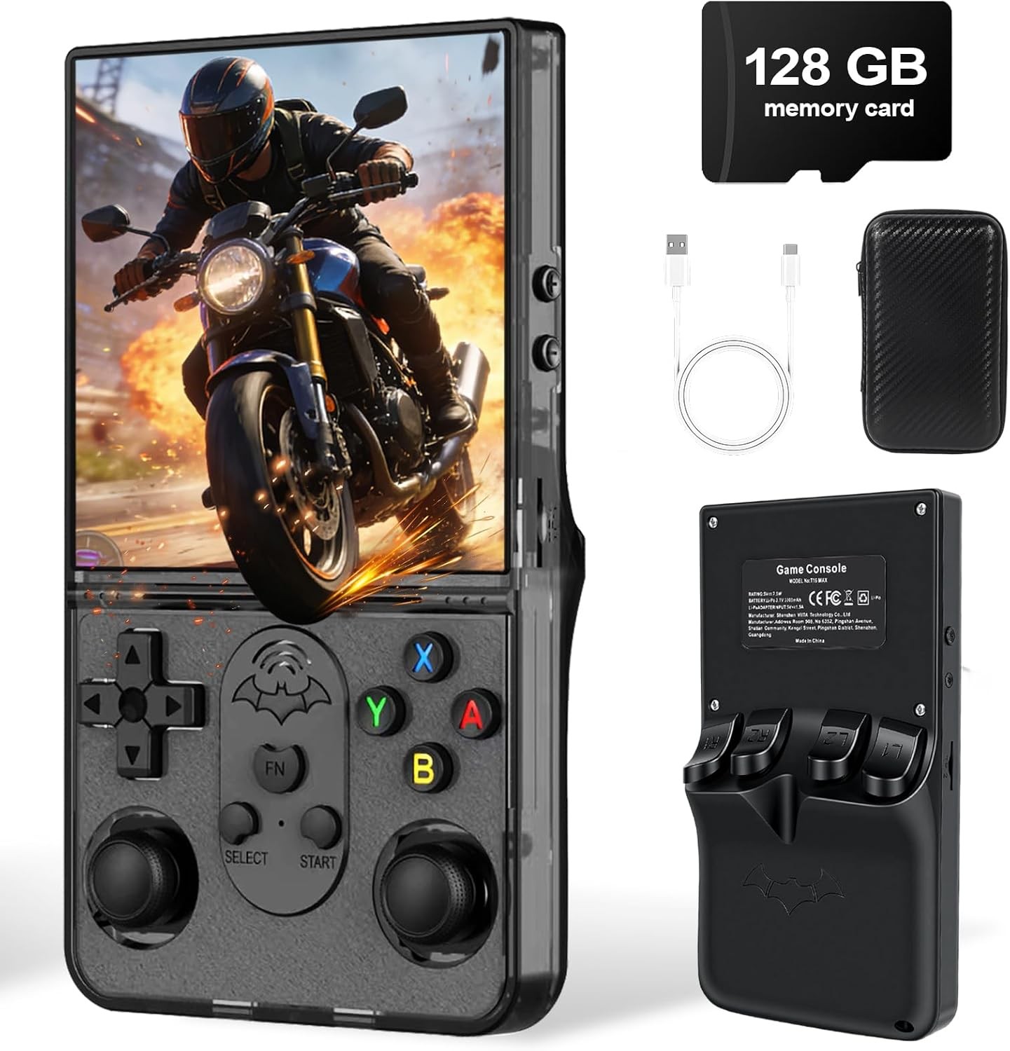 S600 Retro Handheld Console 18000 Games 3500mAh Black