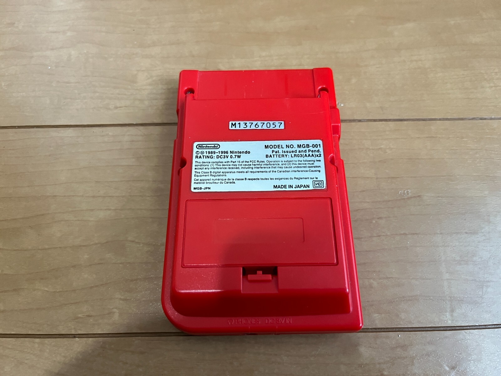 GameBoy Pocket console Red Original Color with BOX and Manual GB