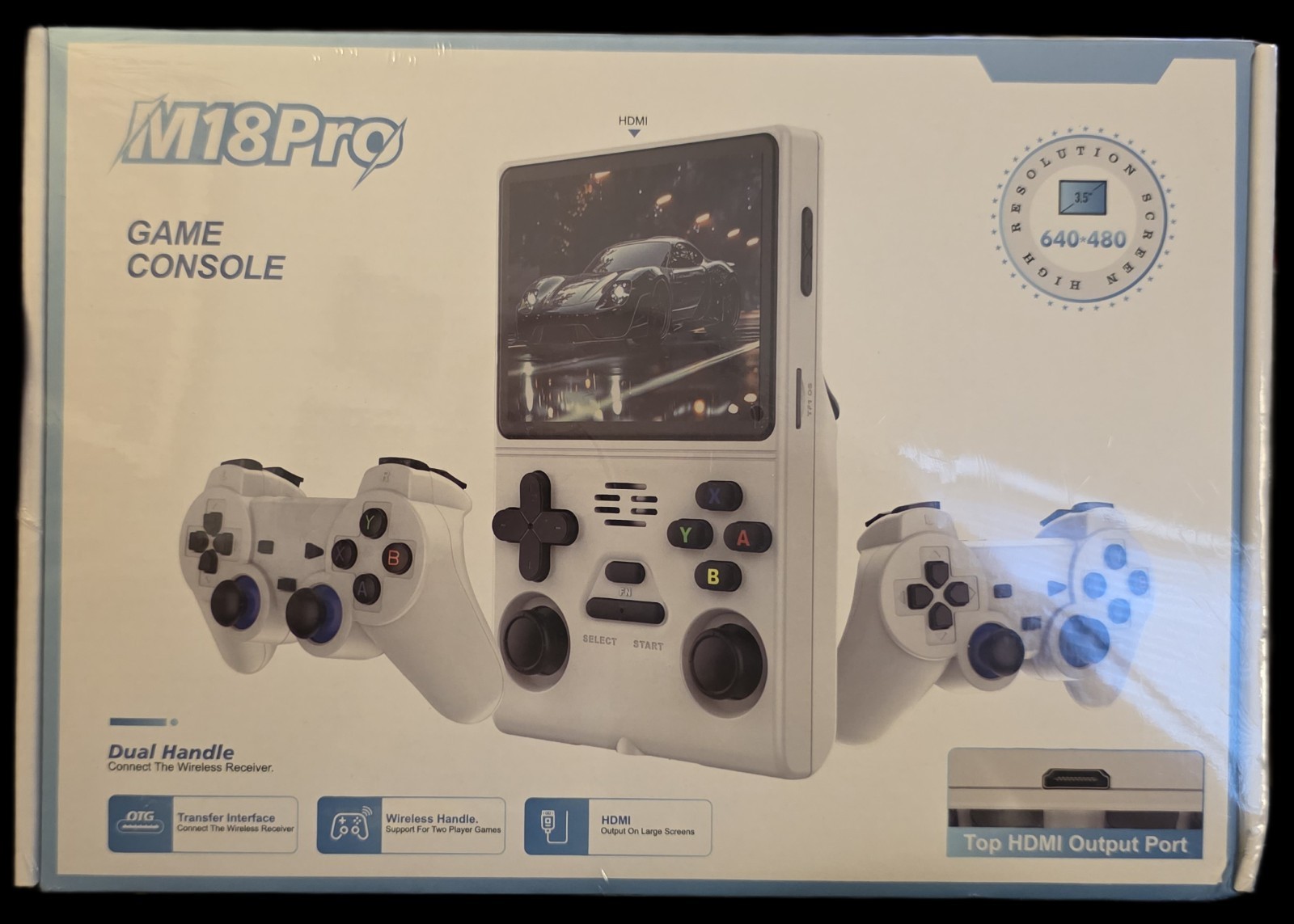 Brand New Sealed M18Pro Game Console Handheld Game, 2 Controllers 10000+ Games