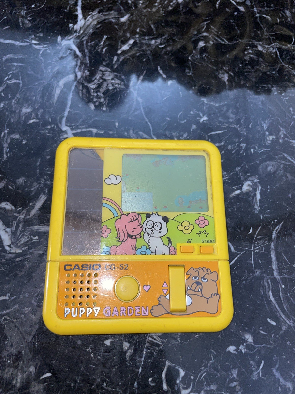 CASIO Puppy Garden CG-52 Handheld Solar LCD Game 1984 Vintage For Parts Only