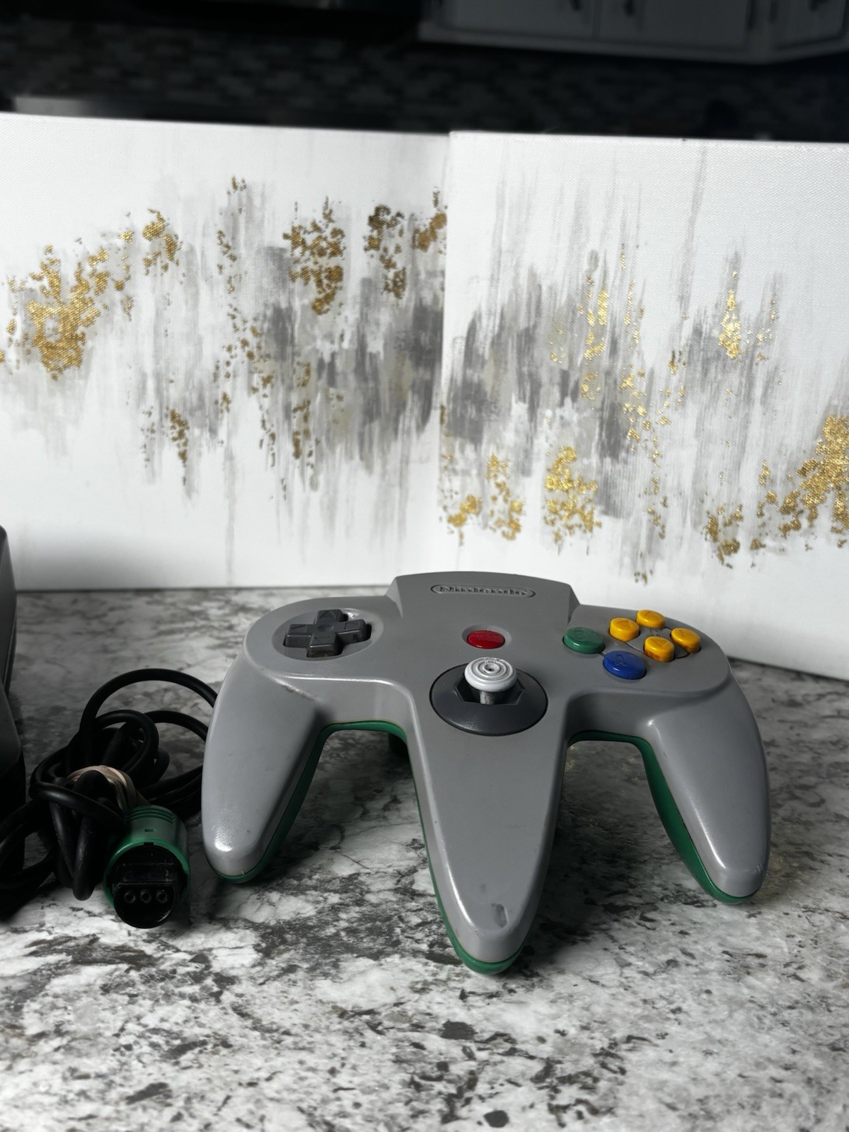 Nintendo 64 N64 Console + OEM Controller Tested Works Needs Port Repair