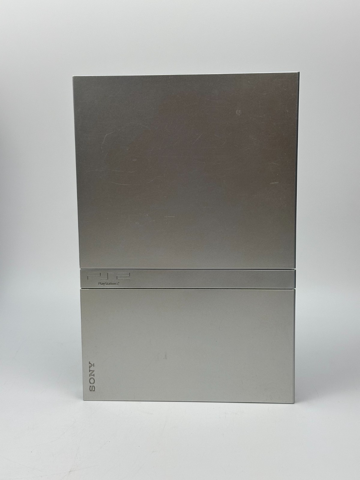 Sony PlayStation 2 Slim Satin Silver CIB Console with memory card