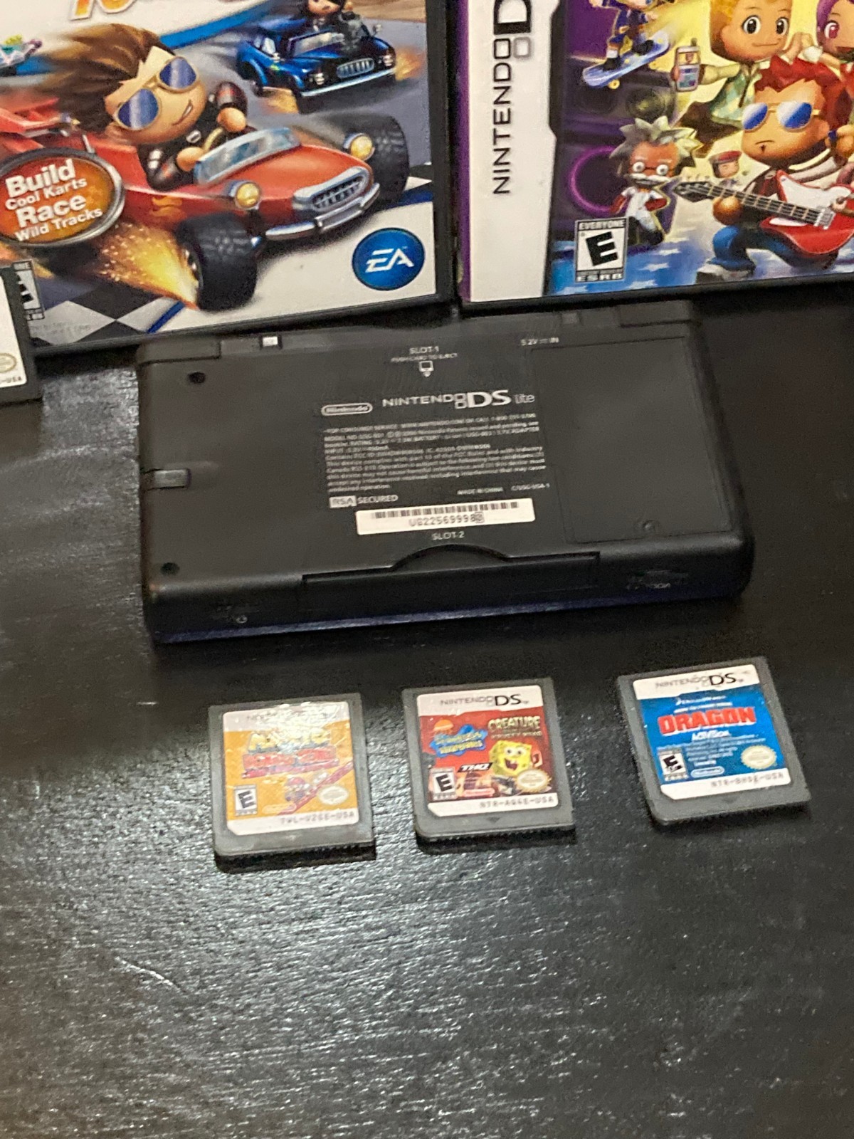 Nintendo DS Lite Handheld System – Cobalt/Black with 5 ds games