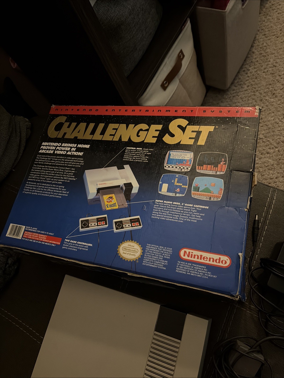 Nintendo NES Challenge Set Game Console System in Box No Styrofoam No Game