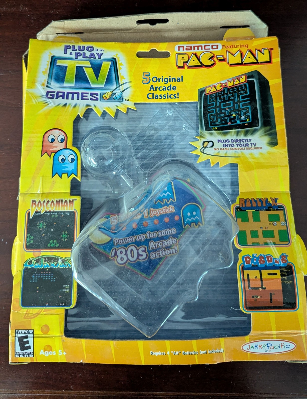 Namco TV Games Plug N Play 5 Game System Pac Man Jakks Pacific 2003 Box Instrux