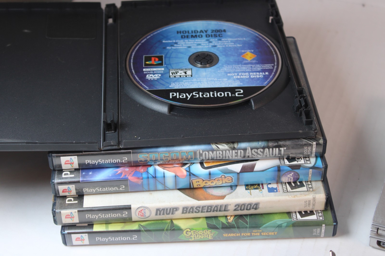PS2 Sony PlayStation 2 Slim Console SCPH-79001 Bundle Silver Tested Working