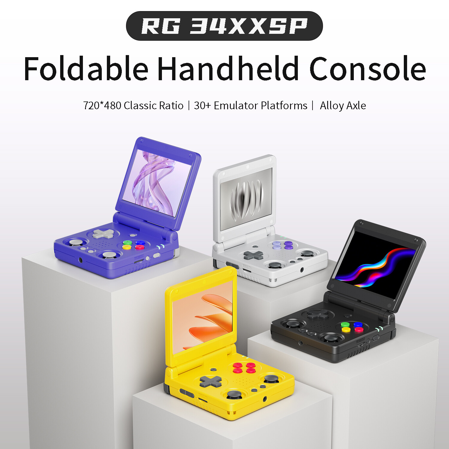 ANBERNIC RG 34XXSP Handheld Game Console H700 3300mAH Game Player 64G 4K+ Gifts