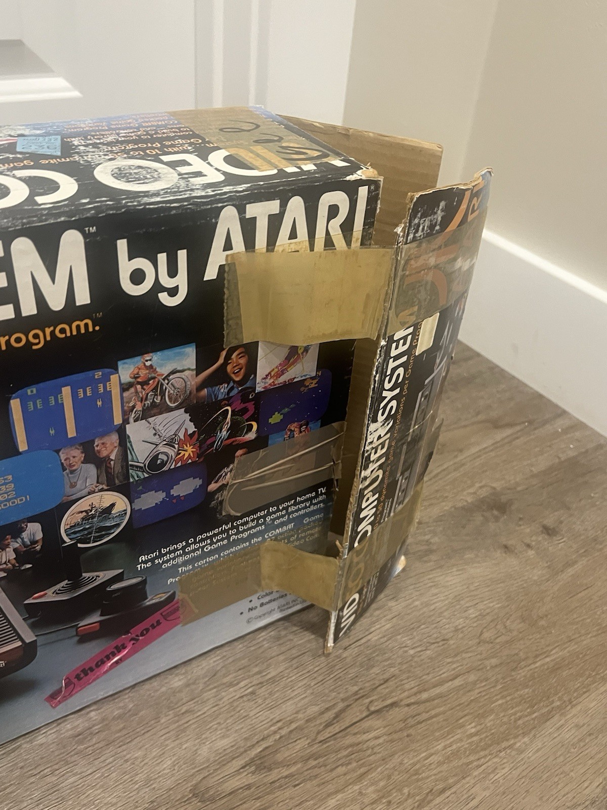 Rare 1977 Atari 2600 Heavy Sixer Console System Original BOX ONLY Chess Piece !!
