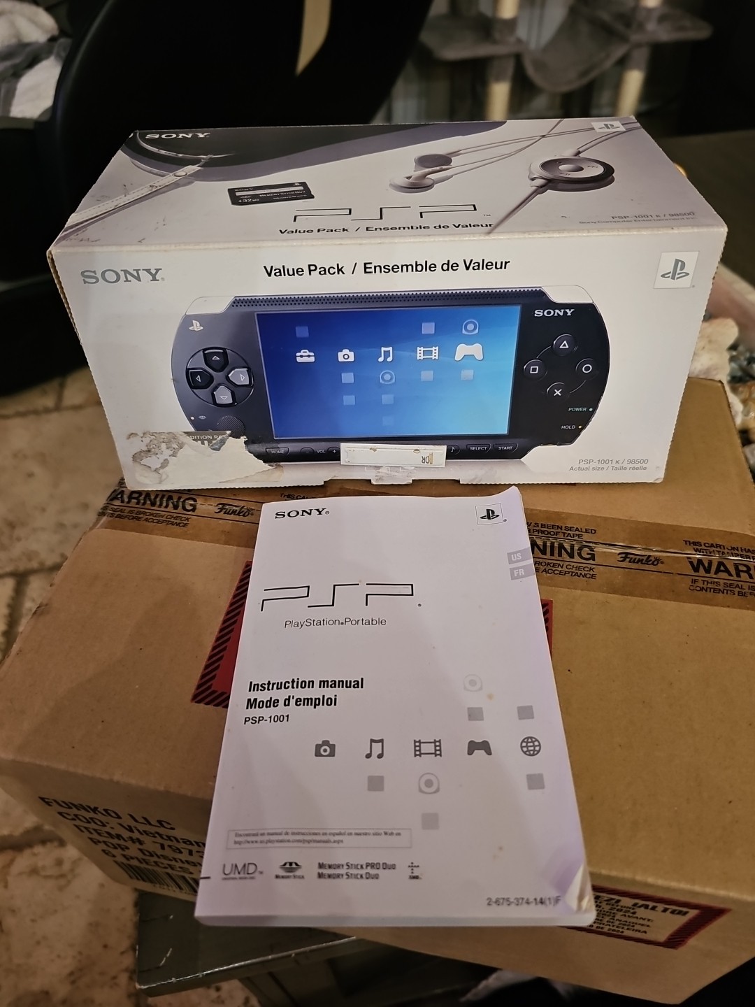 Sony PSP 1001 K/98500 Value Pack Empty Box & Manual Only No PSP Handheld Console