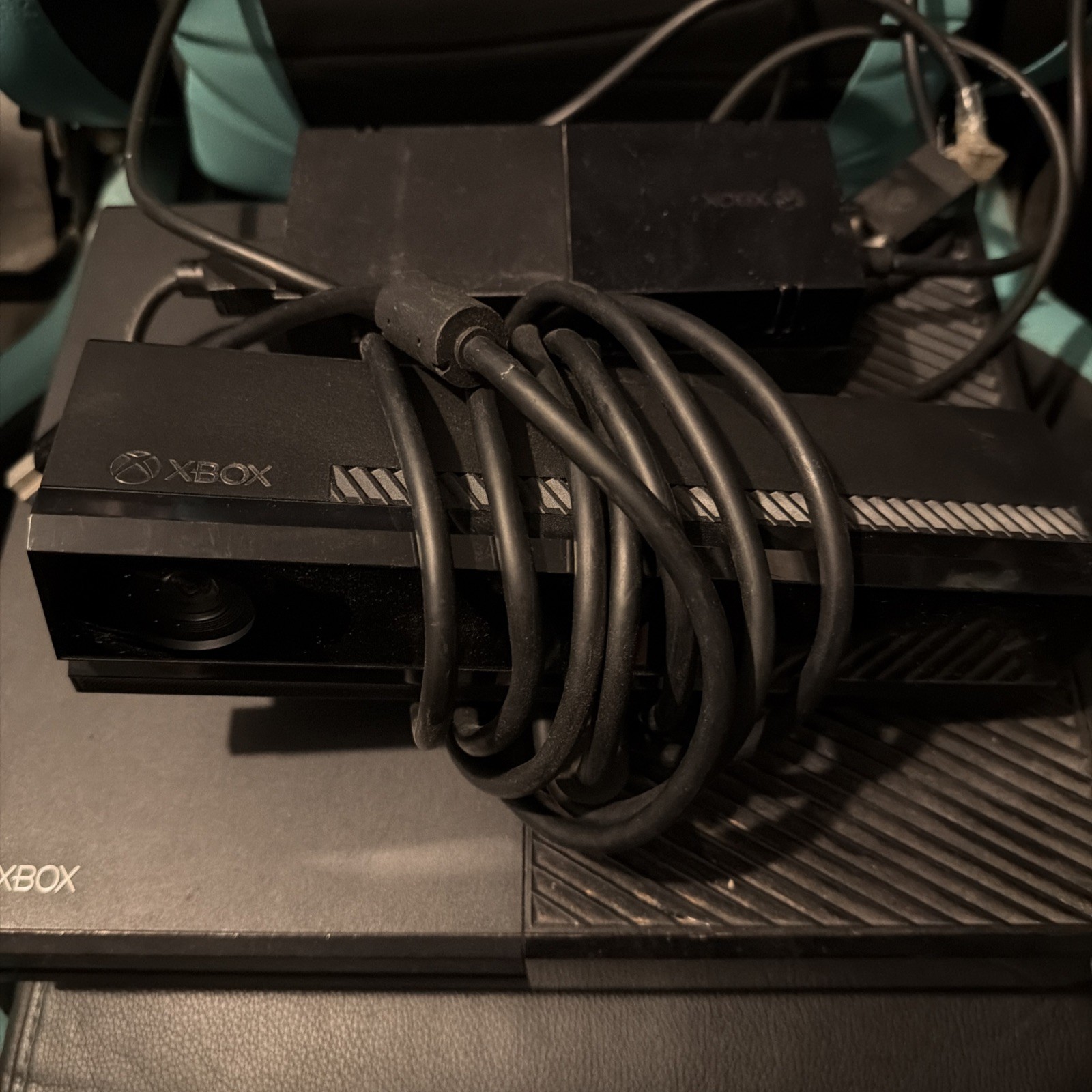 Microsoft Xbox One 500GB Black Console Only Tested W/ Power Cable And Kinect